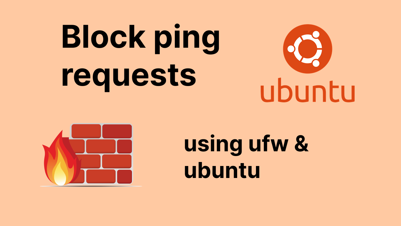 How to block ping (ICMP) requests using ufw